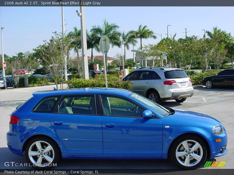 Sprint Blue Pearl Effect / Light Gray 2008 Audi A3 2.0T