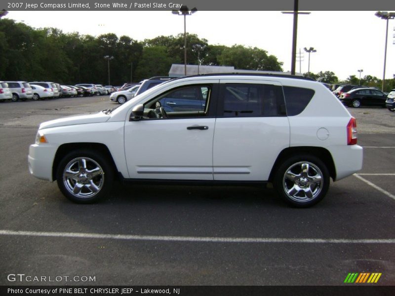 Stone White / Pastel Slate Gray 2007 Jeep Compass Limited