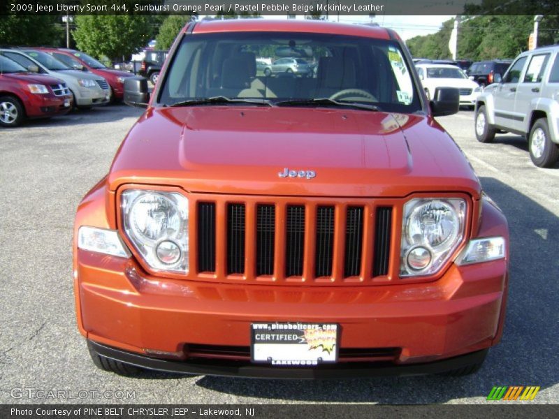 Sunburst Orange Pearl / Pastel Pebble Beige Mckinley Leather 2009 Jeep Liberty Sport 4x4