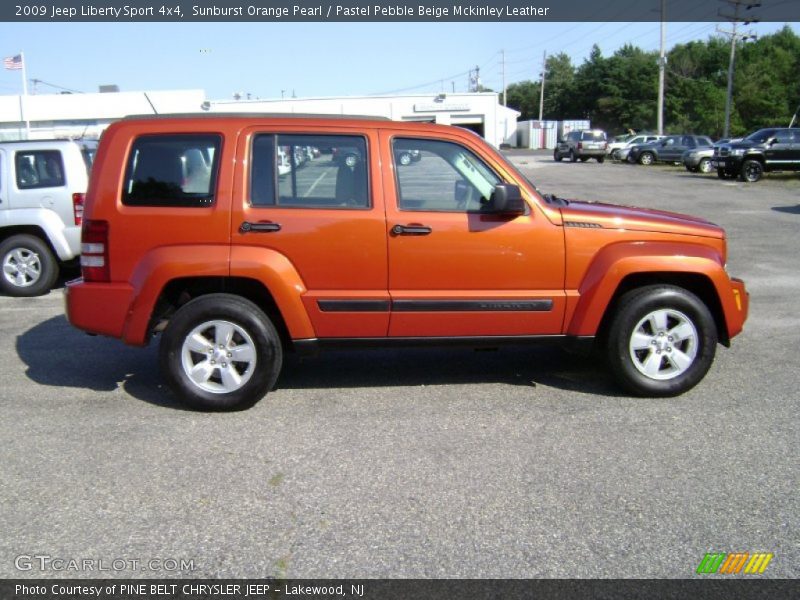 Sunburst Orange Pearl / Pastel Pebble Beige Mckinley Leather 2009 Jeep Liberty Sport 4x4