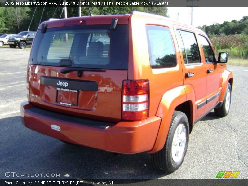 Sunburst Orange Pearl / Pastel Pebble Beige Mckinley Leather 2009 Jeep Liberty Sport 4x4
