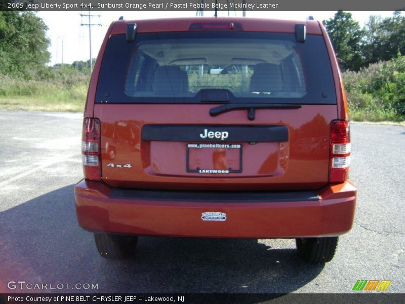 Sunburst Orange Pearl / Pastel Pebble Beige Mckinley Leather 2009 Jeep Liberty Sport 4x4