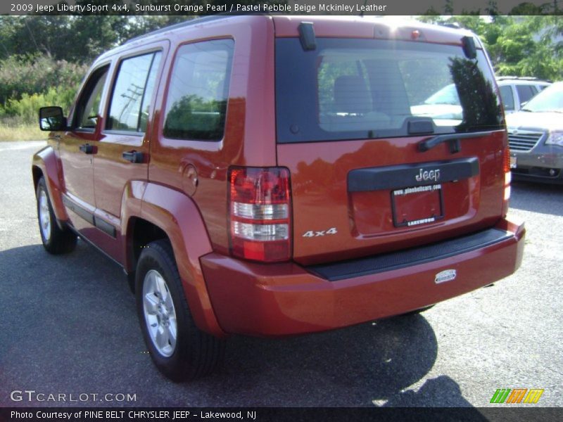 Sunburst Orange Pearl / Pastel Pebble Beige Mckinley Leather 2009 Jeep Liberty Sport 4x4
