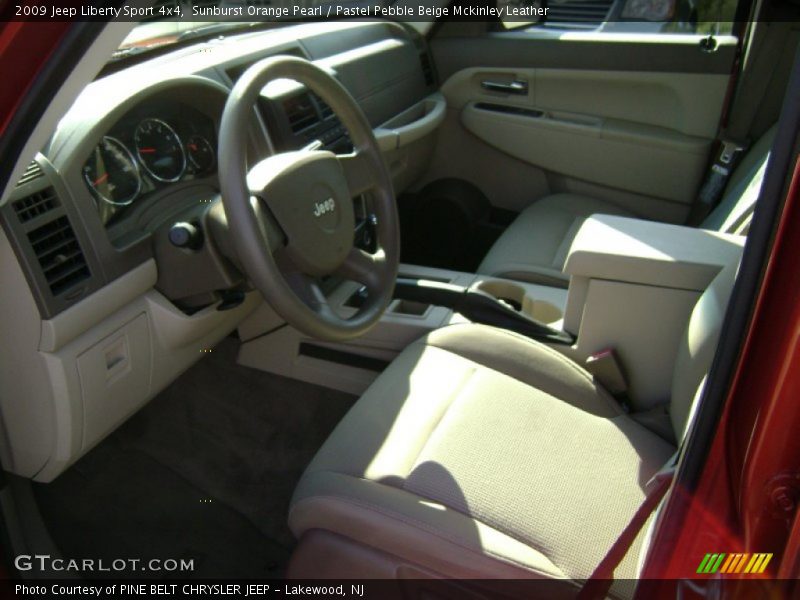 Sunburst Orange Pearl / Pastel Pebble Beige Mckinley Leather 2009 Jeep Liberty Sport 4x4