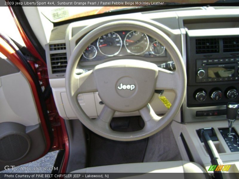 Sunburst Orange Pearl / Pastel Pebble Beige Mckinley Leather 2009 Jeep Liberty Sport 4x4