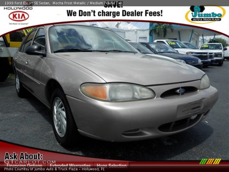 Mocha Frost Metallic / Medium Prairie Tan 1999 Ford Escort SE Sedan