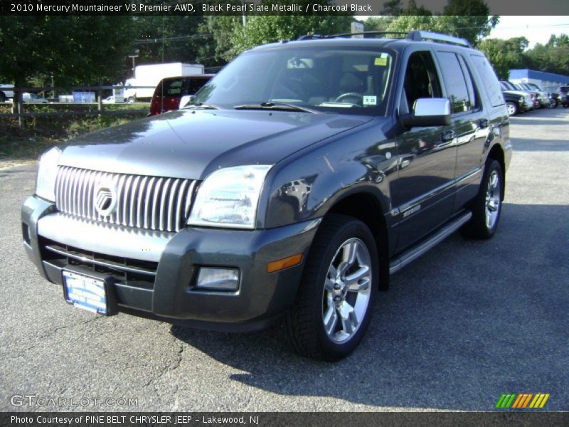 Black Pearl Slate Metallic / Charcoal Black 2010 Mercury Mountaineer V8 Premier AWD