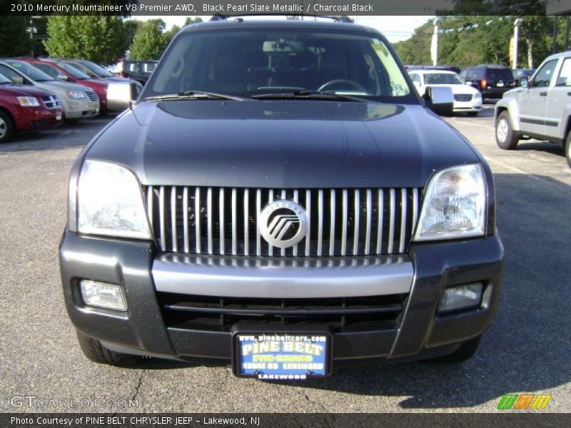 Black Pearl Slate Metallic / Charcoal Black 2010 Mercury Mountaineer V8 Premier AWD