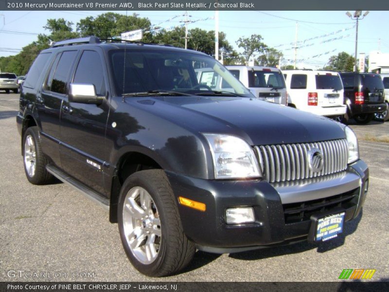Black Pearl Slate Metallic / Charcoal Black 2010 Mercury Mountaineer V8 Premier AWD