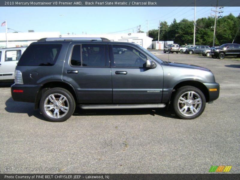 Black Pearl Slate Metallic / Charcoal Black 2010 Mercury Mountaineer V8 Premier AWD