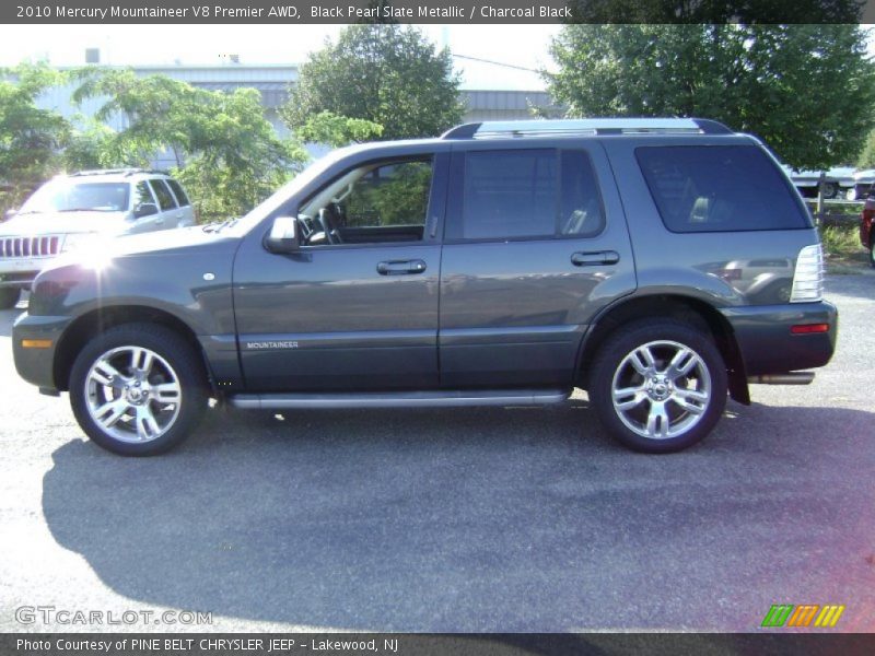 Black Pearl Slate Metallic / Charcoal Black 2010 Mercury Mountaineer V8 Premier AWD