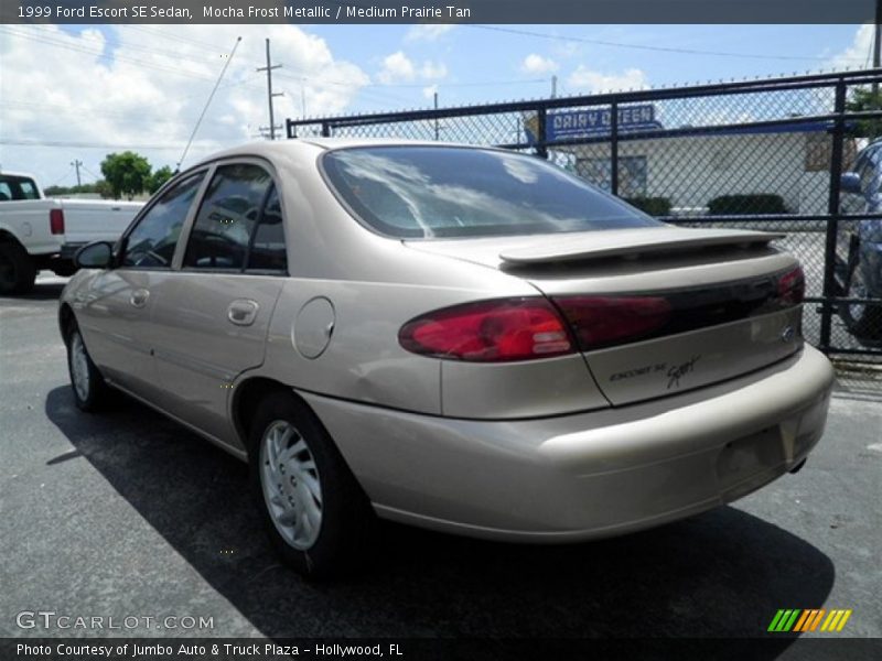 Mocha Frost Metallic / Medium Prairie Tan 1999 Ford Escort SE Sedan