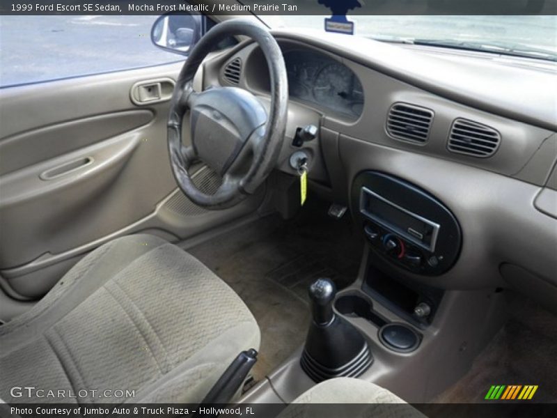 Mocha Frost Metallic / Medium Prairie Tan 1999 Ford Escort SE Sedan