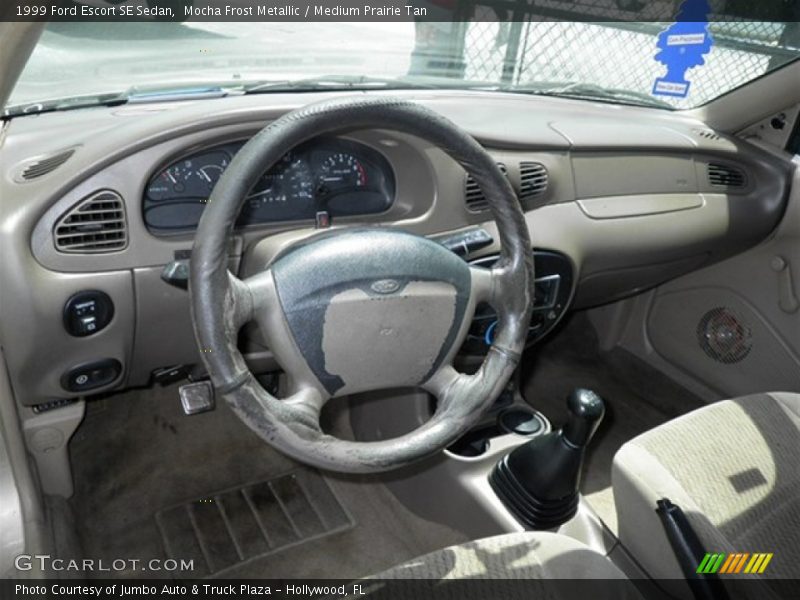 Mocha Frost Metallic / Medium Prairie Tan 1999 Ford Escort SE Sedan