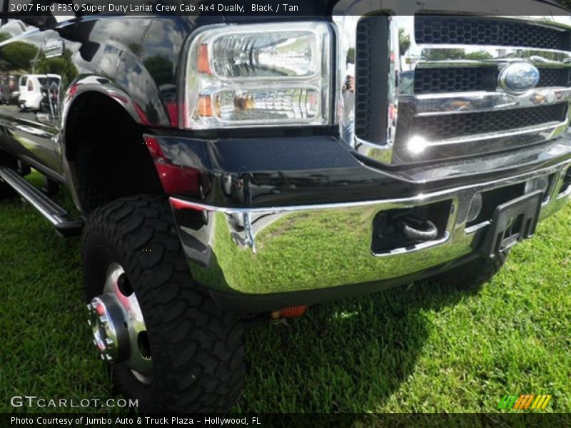 Black / Tan 2007 Ford F350 Super Duty Lariat Crew Cab 4x4 Dually