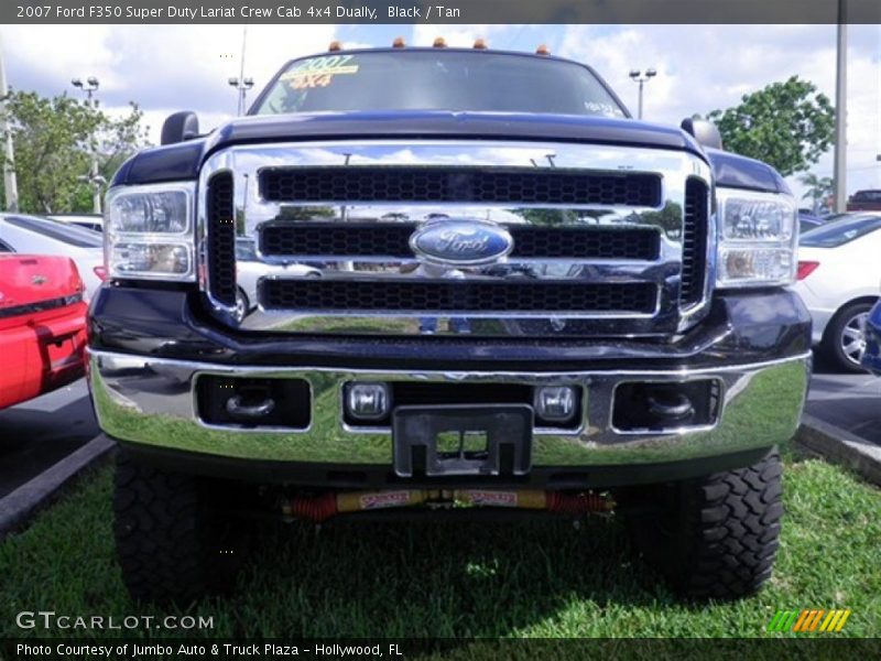 Black / Tan 2007 Ford F350 Super Duty Lariat Crew Cab 4x4 Dually