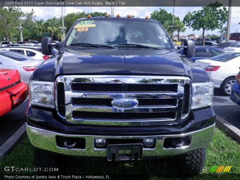 Black / Tan 2007 Ford F350 Super Duty Lariat Crew Cab 4x4 Dually