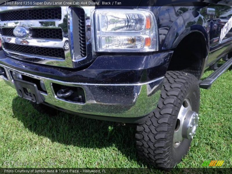 Black / Tan 2007 Ford F350 Super Duty Lariat Crew Cab 4x4 Dually