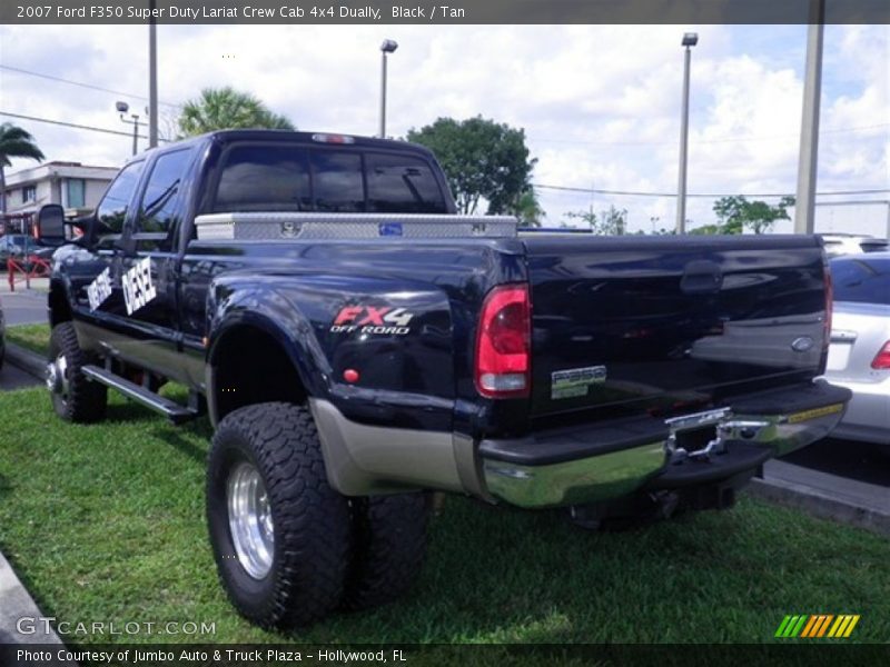 Black / Tan 2007 Ford F350 Super Duty Lariat Crew Cab 4x4 Dually