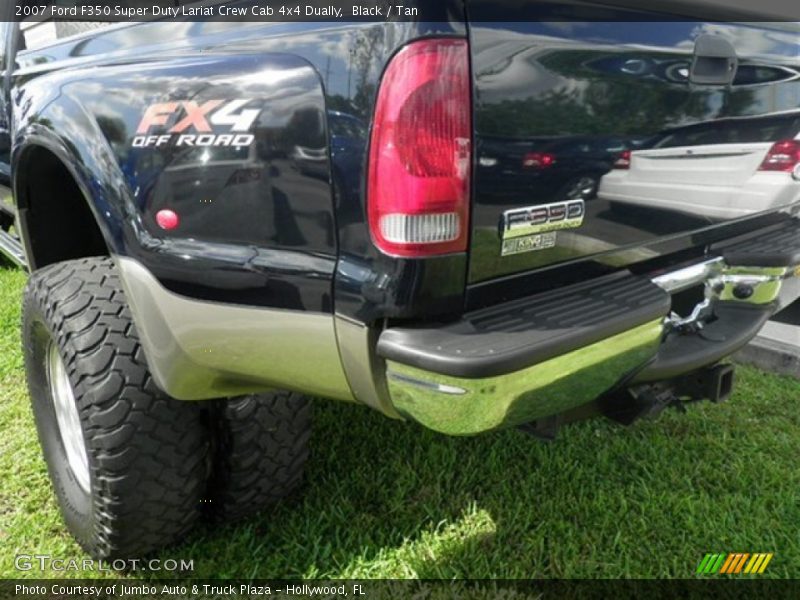 Black / Tan 2007 Ford F350 Super Duty Lariat Crew Cab 4x4 Dually