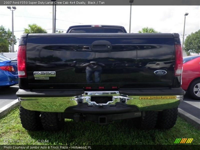 Black / Tan 2007 Ford F350 Super Duty Lariat Crew Cab 4x4 Dually