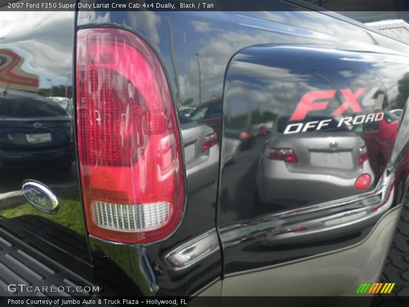 Black / Tan 2007 Ford F350 Super Duty Lariat Crew Cab 4x4 Dually