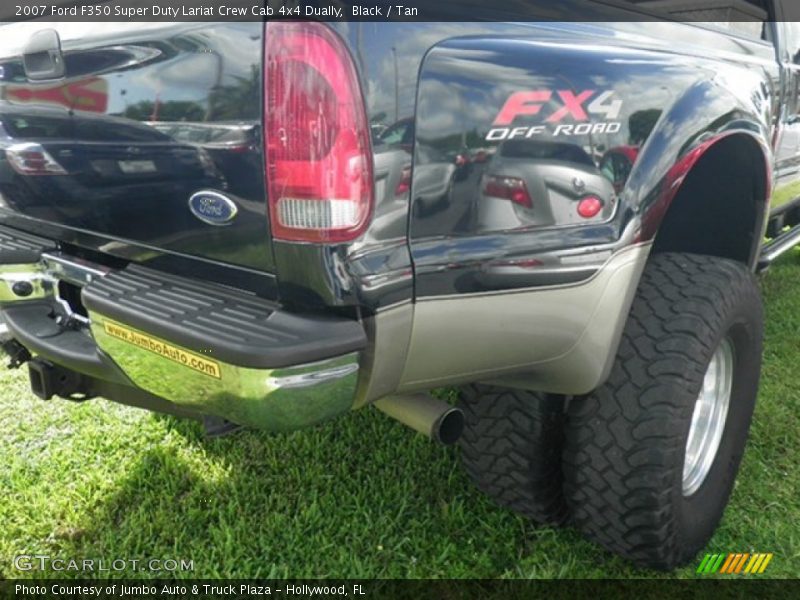 Black / Tan 2007 Ford F350 Super Duty Lariat Crew Cab 4x4 Dually