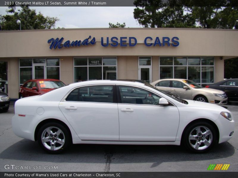 Summit White / Titanium 2010 Chevrolet Malibu LT Sedan