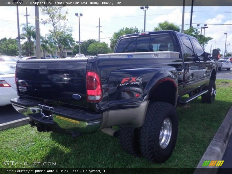 Black / Tan 2007 Ford F350 Super Duty Lariat Crew Cab 4x4 Dually