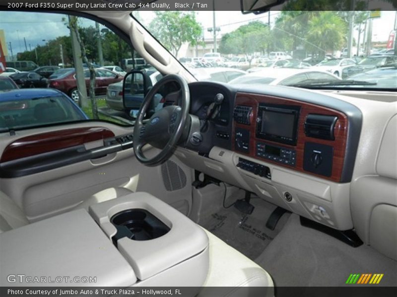 Black / Tan 2007 Ford F350 Super Duty Lariat Crew Cab 4x4 Dually