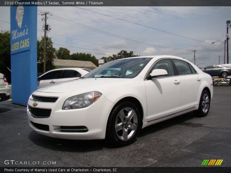 Summit White / Titanium 2010 Chevrolet Malibu LT Sedan