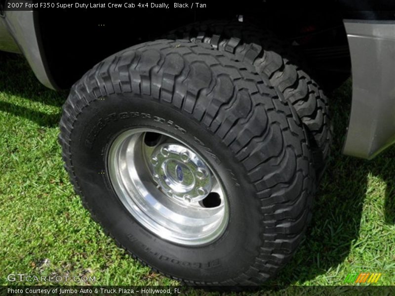 Black / Tan 2007 Ford F350 Super Duty Lariat Crew Cab 4x4 Dually