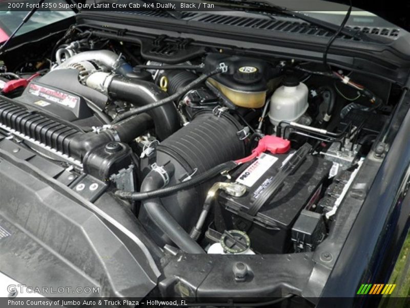 Black / Tan 2007 Ford F350 Super Duty Lariat Crew Cab 4x4 Dually