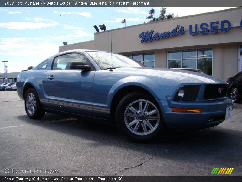 Windveil Blue Metallic / Medium Parchment 2007 Ford Mustang V6 Deluxe Coupe