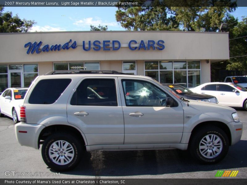 Light Sage Metallic / Black/Light Parchment 2007 Mercury Mariner Luxury