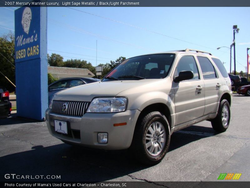 Light Sage Metallic / Black/Light Parchment 2007 Mercury Mariner Luxury