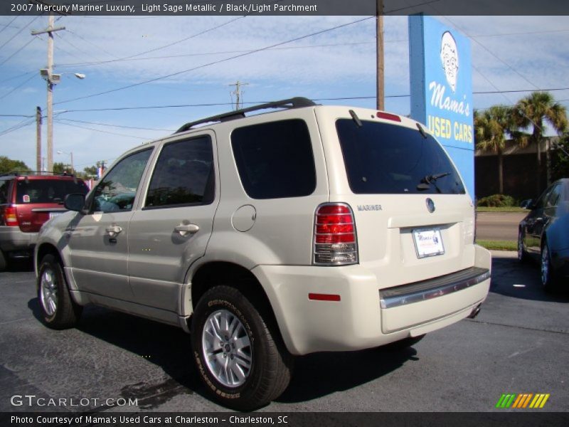 Light Sage Metallic / Black/Light Parchment 2007 Mercury Mariner Luxury