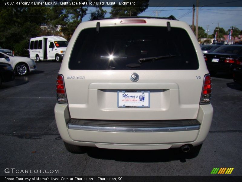 Light Sage Metallic / Black/Light Parchment 2007 Mercury Mariner Luxury