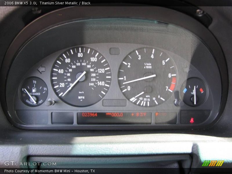 Titanium Silver Metallic / Black 2006 BMW X5 3.0i