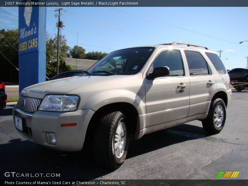 Light Sage Metallic / Black/Light Parchment 2007 Mercury Mariner Luxury