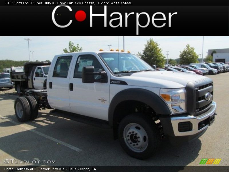 Oxford White / Steel 2012 Ford F550 Super Duty XL Crew Cab 4x4 Chassis