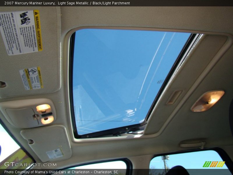 Light Sage Metallic / Black/Light Parchment 2007 Mercury Mariner Luxury