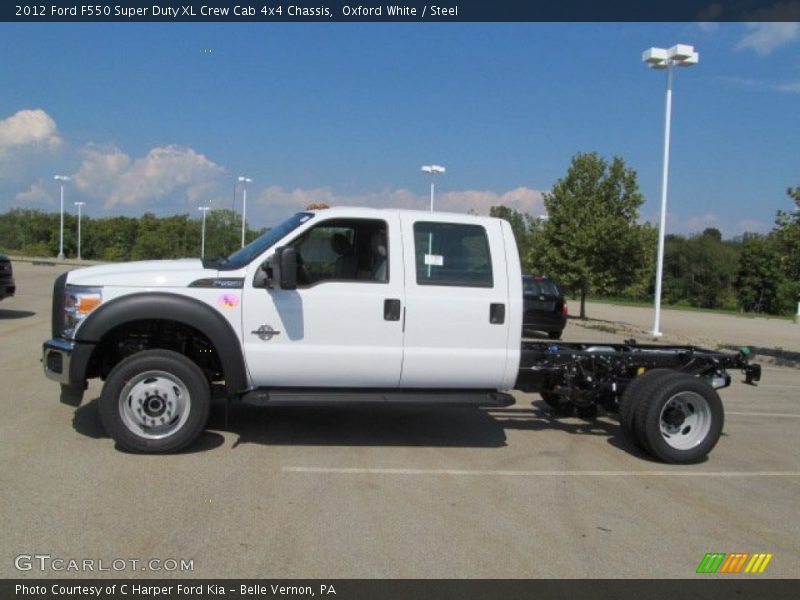  2012 F550 Super Duty XL Crew Cab 4x4 Chassis Oxford White