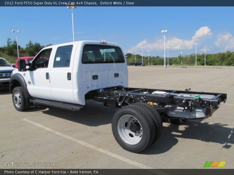 2012 F550 Super Duty XL Crew Cab 4x4 Chassis Oxford White
