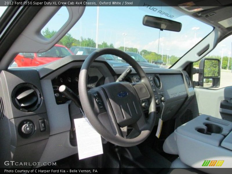 Oxford White / Steel 2012 Ford F550 Super Duty XL Crew Cab 4x4 Chassis