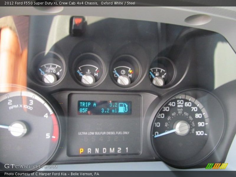  2012 F550 Super Duty XL Crew Cab 4x4 Chassis XL Crew Cab 4x4 Chassis Gauges