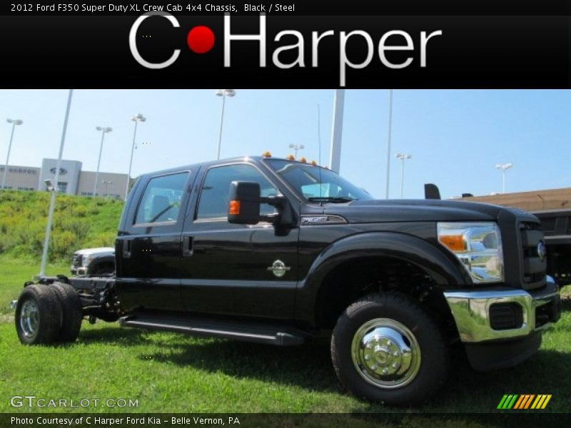 Black / Steel 2012 Ford F350 Super Duty XL Crew Cab 4x4 Chassis