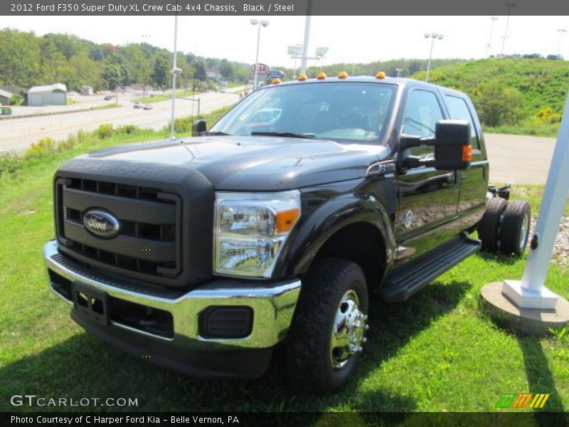 Black / Steel 2012 Ford F350 Super Duty XL Crew Cab 4x4 Chassis