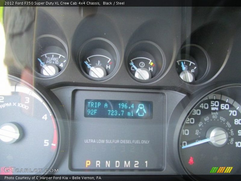 Black / Steel 2012 Ford F350 Super Duty XL Crew Cab 4x4 Chassis