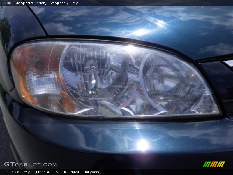 Evergreen / Grey 2003 Kia Spectra Sedan